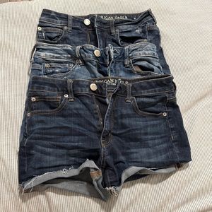 Bundle of 3 American Eagle Next level stretch high rise shorts